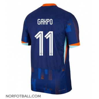 Billige Fotballdrakt Nederland Cody Gakpo #11 Replika Bortedrakt EM 2024 Kortermet